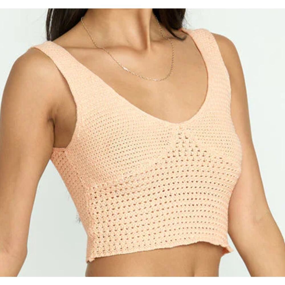 NEW Billabong Cade Crochet Sweater Tank Size Large